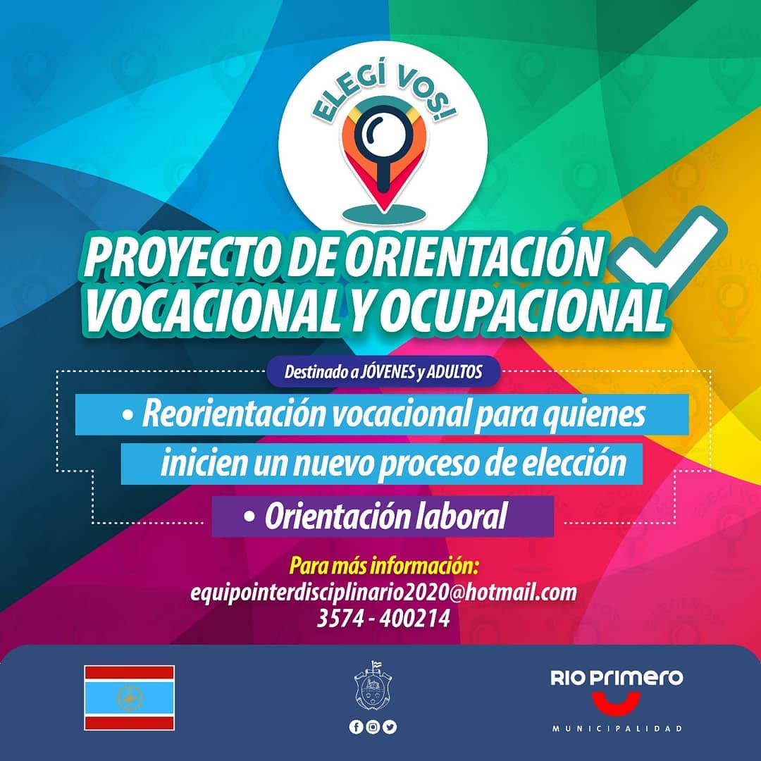 Río Primero lanza «Elegí Vos» para elegir una vocación u ocupación