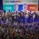 El Partido Cordobés copó el escenario de triunfo del nuevo intendente de Río Cuarto, Guillermo de Rivas.